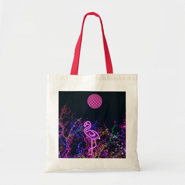 Bolso De Tela Flamingo en el fiesta de baile. (Frente)