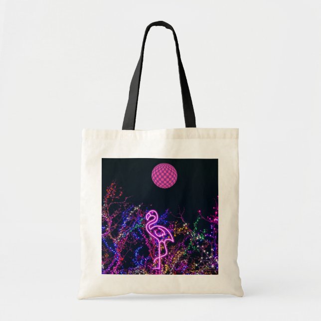 Bolso De Tela Flamingo en el fiesta de baile. (Frente)