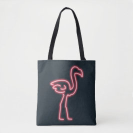 Bolso De Tela Flamingo en rosa neón