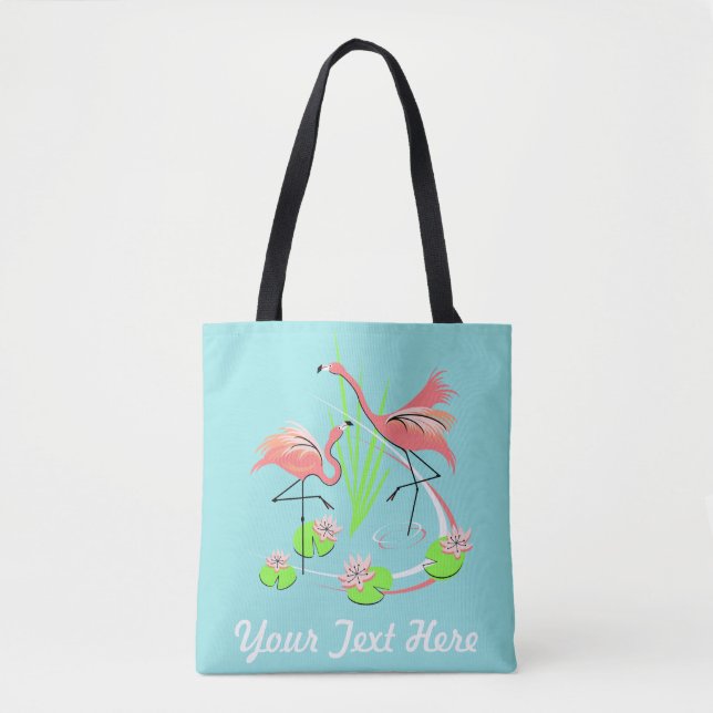Bolso De Tela Flamingo Fandango Duo Textos en todo el multi back (Anverso)