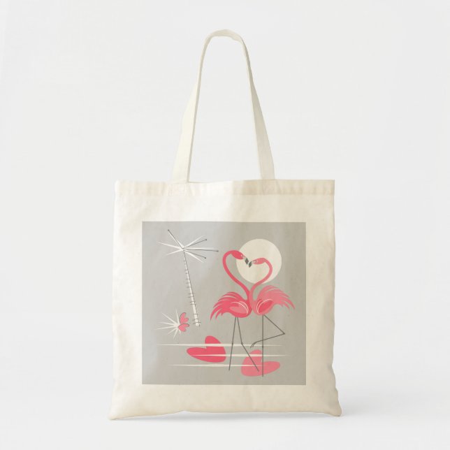 Bolso De Tela Flamingo Love budget tote (Frente)