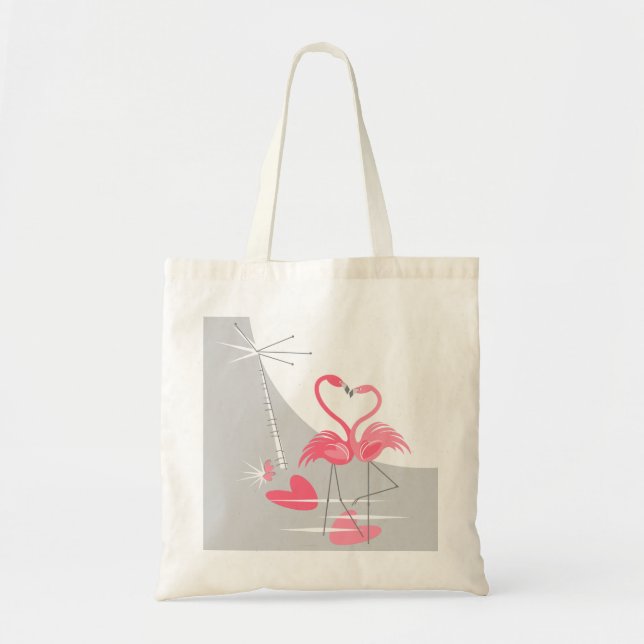 Bolso De Tela Flamingo Love Large Moon budget tote (Frente)