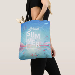 Bolso De Tela Flamingo Magic Travel Tropical Sea Beach Trendy