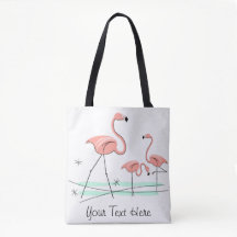 Flamingo Ocean Trio 2 Texto por todo el tote