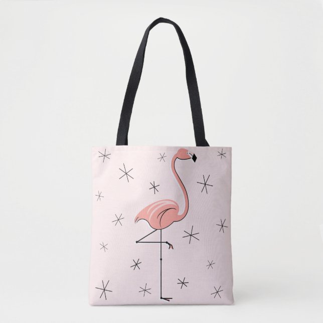 Bolso De Tela Flamingo Pink por todo el tote (Anverso)