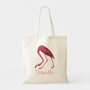Bolso De Tela Flamingo rosa americano Audubon