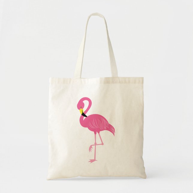 Bolso De Tela Flamingo rosa caliente (Frente)