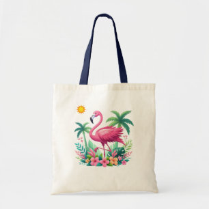 Bolso De Tela Flamingo rosa de Florida/Tropical