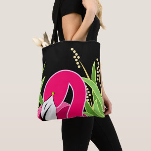 Bolso De Tela Flamingo rosa estilizado
