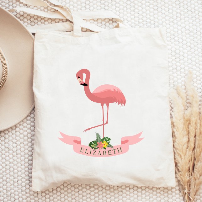 Bolso De Tela Flamingo rosa lindo personalizado personalizado (Subido por el creador)