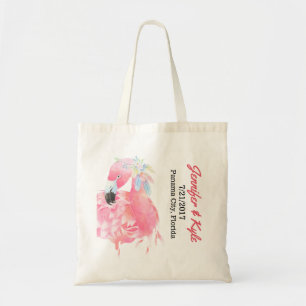 Bolso De Tela Flamingo rosa Wedding favor Tote Bag