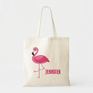 Bolso De Tela Flamingo rosado