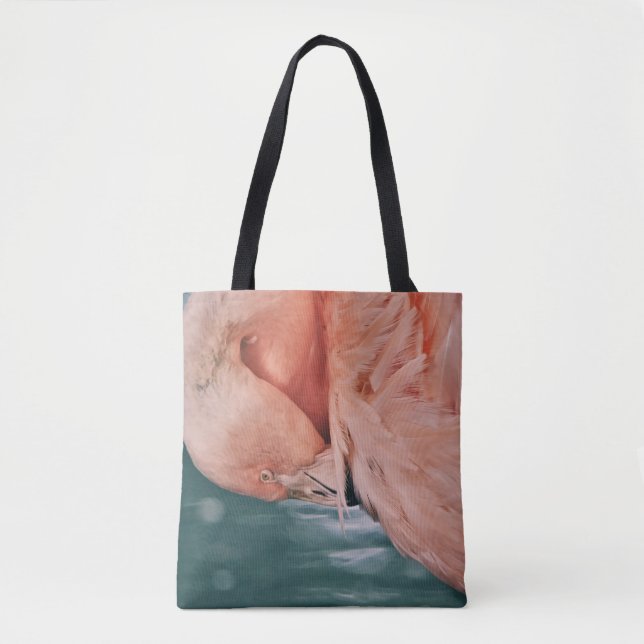 Bolso De Tela Flamingo rosado: Bow Art Tote Bag (Anverso)