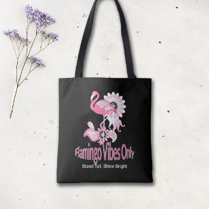 Bolso De Tela Flamingo Vibes solo Flamingo Rosa