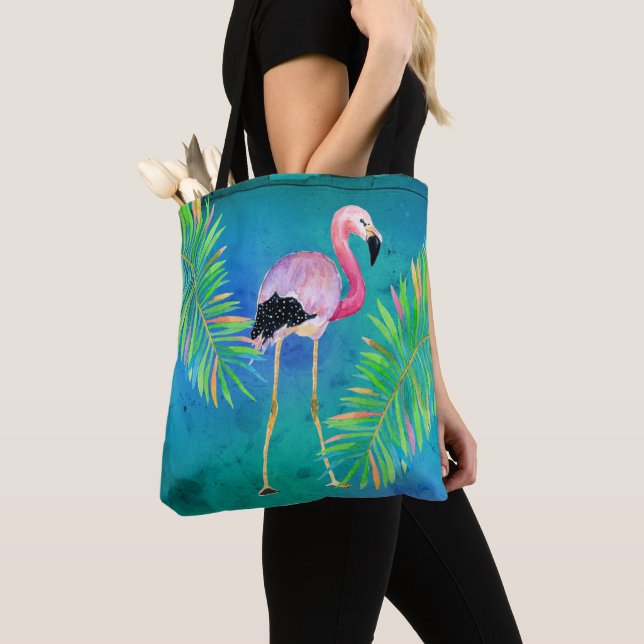 Bolso De Tela Flamingo y Palm deja cambio de dirección (Detalle)