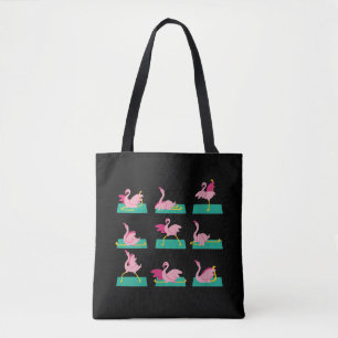 Bolso De Tela Flamingo Yoga Poses Ejercicio De Meditación