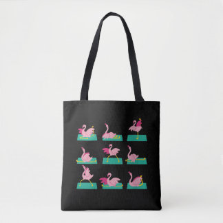 Bolso De Tela Flamingo Yoga Poses Ejercicio De Meditación