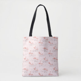 Bolso De Tela Flamingos Pink Multi en todo el tote