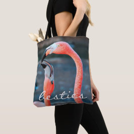 Bolso De Tela Flamingos rosas foto bestias guión estilo moderno