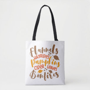 Bolso De Tela Flandes Hay Rides Pumpkins Cider Sale Fuegos