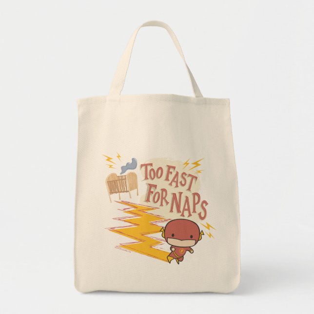 Bolso De Tela Flash Chibi | Demasiado Rápido Para Napas (Frente)