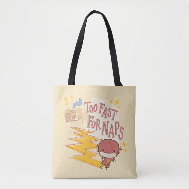 Bolso De Tela Flash Chibi | Demasiado Rápido Para Napas (Anverso)