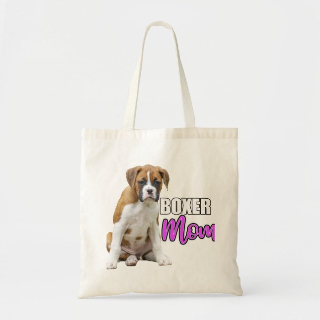 Bolso De Tela Flasy Fawn Boxer Puppy - Boxer Mom (Frente)