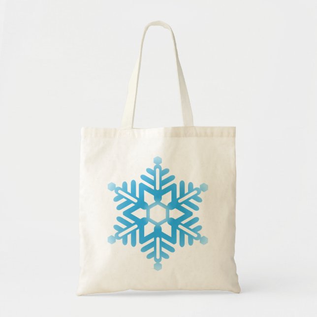 Bolso De Tela Flauta de nieve azul (Frente)