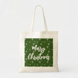 Bolso De Tela Flauta de nieve blanca verde roja Feliz Navidad