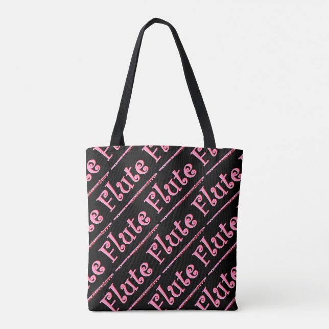 Bolso De Tela Flauta rosa (Reverso)
