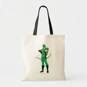 Bolso De Tela Flecha verde de pie con arco