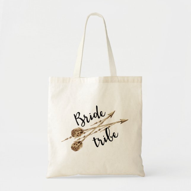 Bolso De Tela Flechas de Boho de la tribu de novias (Frente)