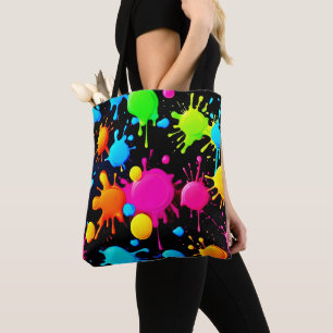 Bolso De Tela Flechas de pintura en negrita y brillante
