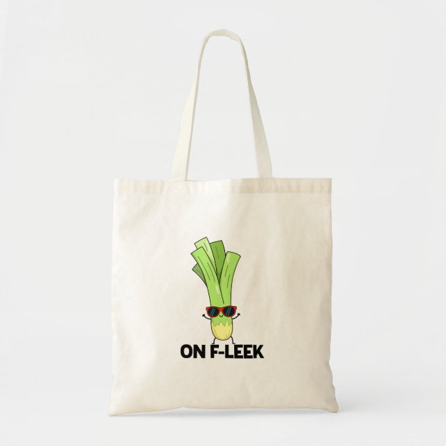 Bolso De Tela Fleek Funny Veggie Leek Pun (Frente)