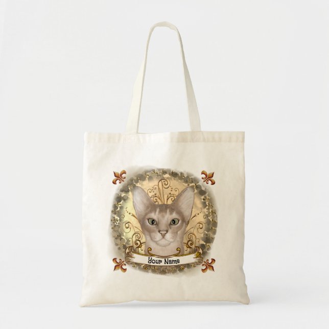 Bolso De Tela Fleur De Lis Abisinio  (Frente)