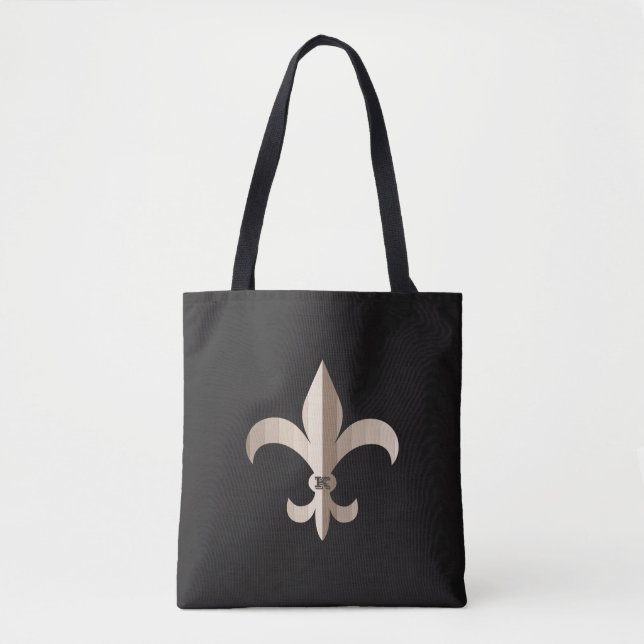 Bolso De Tela Fleur de lis rayada (Anverso)