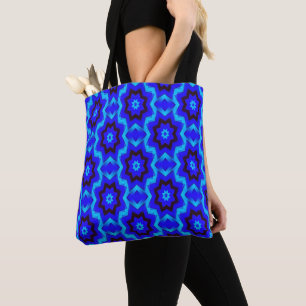 Bolso De Tela Fleurs en bleu.....