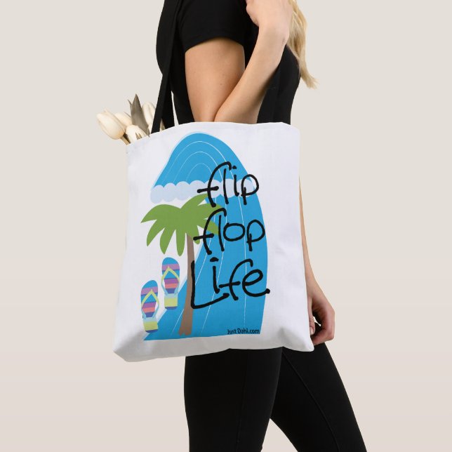 Bolso De Tela Flip Flop Life Tote Bag (Detalle)