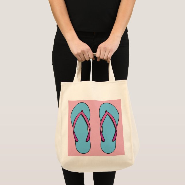 Bolso De Tela Flip Flops de playa (Anverso (producto))