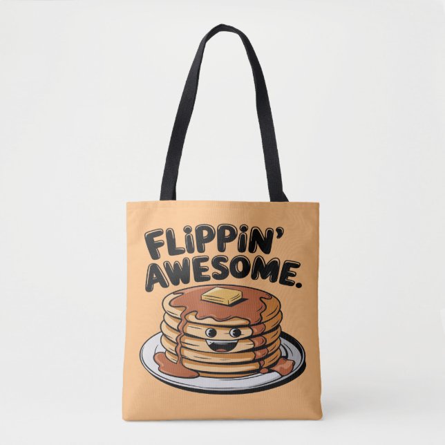 Bolso De Tela Flippin 'Awesome Pancake Stack Funny Breakfast (Anverso)