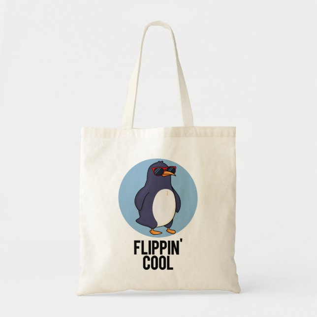Bolso De Tela Flippin Guay Funny Penguin Pun (Frente)
