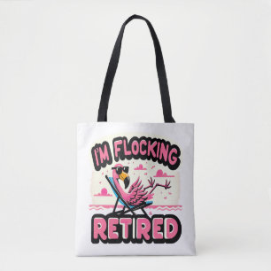 Bolso De Tela Flocking Retirado Gracioso Retiro Flamingo