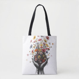 Bolso De Tela Flor