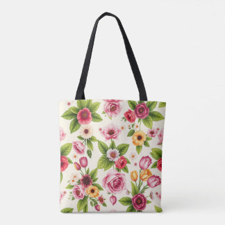 Bolso De Tela Flor