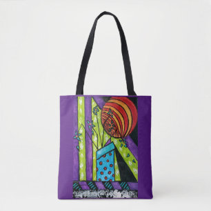 Bolso De Tela Flor