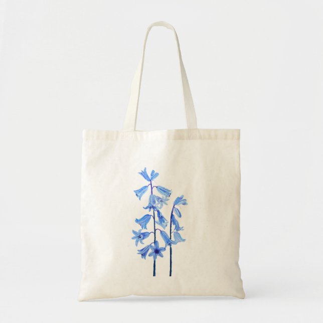 Bolso De Tela Flor acuarela de arándanos botánicos (Frente)