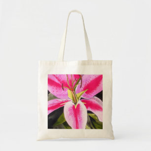 Bolso De Tela Flor acuarela de arte pop de Lily Rosa Caliente