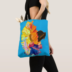 Bolso De Tela Flor acuarela de color carnación