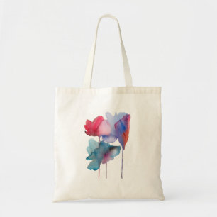 Bolso De Tela Flor acuarela diseño de arte floral moderno