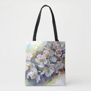 Bolso De Tela Flor acuarela floración floración árbol de manzana